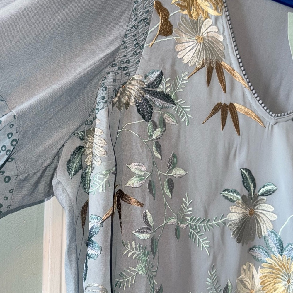 Anthropologie Tiny brand floral embroidered top 3X NWT - Picture 5 of 10